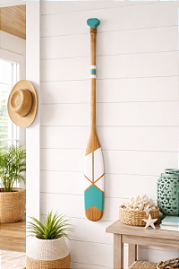 Remo Decorativo Turquesa 100 cm Decoração de Parede em madeira