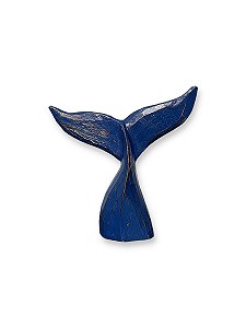 Enfeite Cauda de Baleia Azul Pequena Decoração Náutica de Mesa