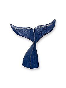 Enfeite Cauda de Baleia Azul Média Decoração Náutica de Mesa