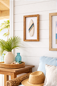 Quadro Prancha Azul Decoração Náutica de Parede