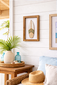 Quadro Prancha Verde Decoração Náutica de Parede