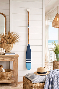 Remo Decorativo Ponta Azul Claro 130 cm Decoração Náutica Praia