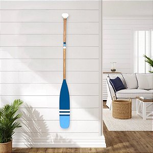 Remo Decorativo Ponta Azul Claro 130 cm Decoração Náutica Praia