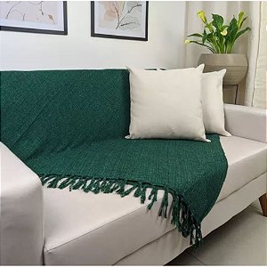 Manta Para Sofá Gigante Decorativa Protetora Verde