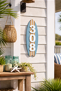 Prancha com Número Residencial Personalizado - Número para Casa de Praia