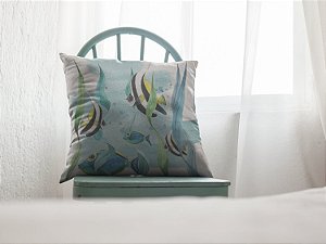 Almofada Náutica Peixes 45x45 cm