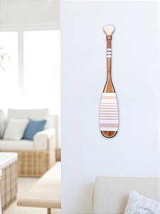 Remo Decorativo Bege listrado 55 cm Decoração de Parede para Casa Náutica e Praiana