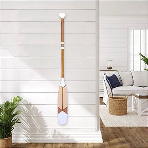 Remo Decorativo Ponta Branca com Bege 100 cm Decoração Náutica Praia