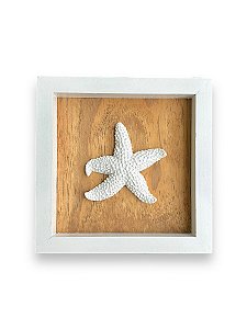 Quadro Estrela Branca de Resina Decoração Náutica de Parede