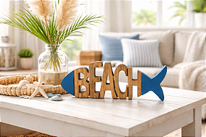 Enfeite Beach Azul Marinho Decoração Náutica de Mesa