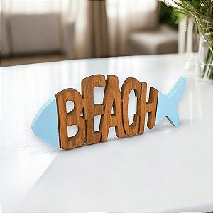 Enfeite Beach Azul Pastel Decoração Náutica de Mesa