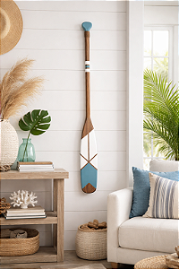 Remo Decorativo Azul Claro 130 cm Decoração Náutica Praia