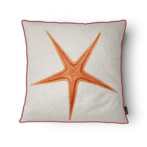 Almofada Náutica Estrela do Mar Laranja  45x45 cm