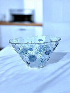 Bowl Acrílico Fundo do Mar Decoração Náutica Praia