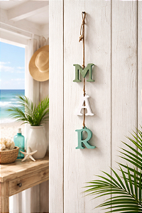 Enfeite Penduricalho MAR Verde e Branco