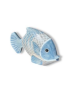 Enfeite Peixe de Mesa Azul Claro Médio Decoração Náutica