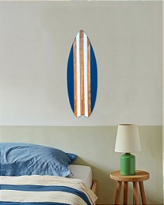 Enfeite Prancha de Parede Azul Marinho e Branca 50x18x2