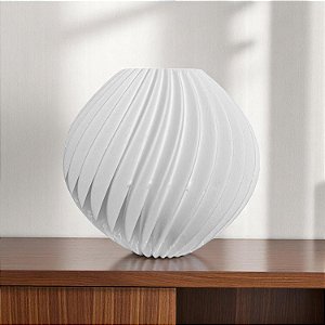 Vaso Decorativo Aura Branco 16x17 em Cerâmica