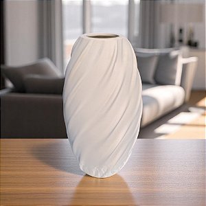 Vaso Decorativo Serenidade Off-White 29x15 em Cerâmica