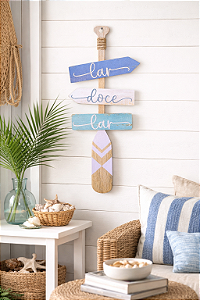 Placa Remo Lar Doce Lar em MDF