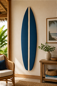 Prancha Náutica Azul Marinho 130cm Decoração de Parede em Madeira