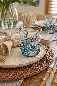 Copo Náutico Coral em Acrílico 500ml 12x9x9 cm