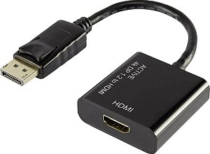 Conversor Displayport Para Hdmi Femea Adaptador Banhado