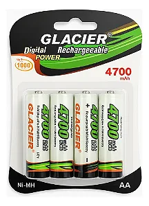 Pilha Recarregavel Aa 4700mah Cartela Com 4 Unidade