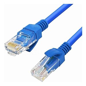 Cabo De Rede Rj45 Montado 10 Metros Ethernet Cat5e Lan Azul