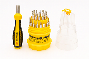 Jogo Kit Chaves Precisão 31 Peças Fenda Torx Alen Philips Y