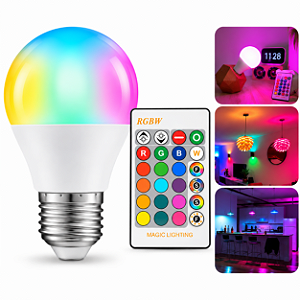 Lâmpada Led 16 Cores Rgb + Controle 24 Funções 3w E27 Spot