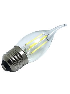Lâmpada Vela De Led Bocal E27 4w De Filamento Bivolt