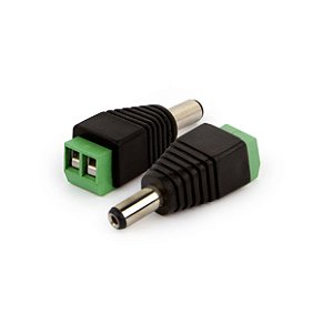 Kit 100 Conector P4 Macho Com Borne Para Cftv