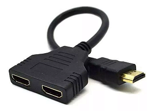 Divisor Extensor Splitter Hdmi Macho Para 2 Cabos Fêmeas 1x2