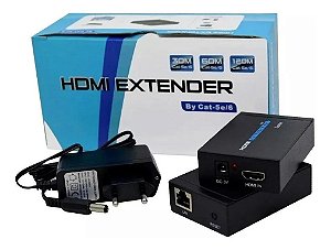 Extensor Hdmi 60 Metros X Rj45 Cat5 / Cat6 3d 1080p Bivolt