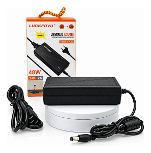 Fonte De Alimentação 24v 2a P4 Cftv Fita Led Bivolt