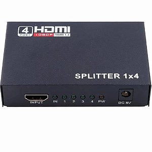 Splitter 1x4 Hdmi Hub Switch Amplificador Full Hd 1080p 3d