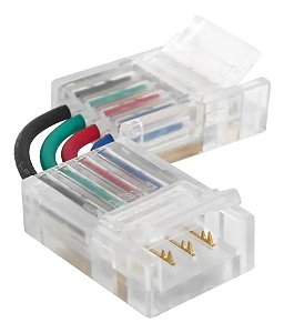 Emenda Para Fita Led Tipo L 3528 5050 4 Vias