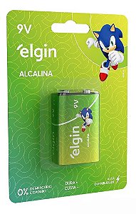 Bateria 9v Alcalina Elgin Blister Com 1 6lr61