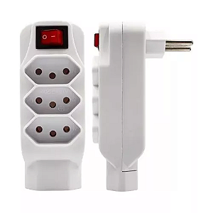 Adaptador Benjamin 4 Saídas 10a Bivolt C/ Interruptor