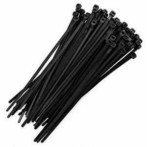 Abraçadeira De Nylon Preta 2,5x200 Pacote Com 100 Peças Ajax