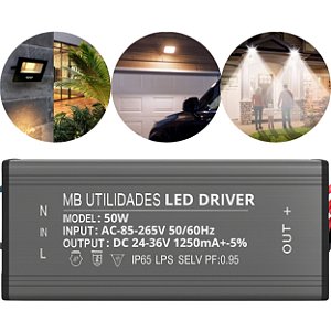 Led Driver Bivolt Reator Para Chip 50w Reposição
