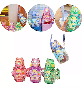 Garrafa De Agua Squeeze Infantil Escola Passeio Portatil