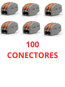 100 Conector Emenda Isolante Derivação Sem Solda 2 Vias
