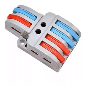 WAGO Conector Emenda Isolante Derivação Sem Solda 2x4 Vias