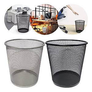 Lixeira Redonda Aramada Moderna Escritório Sala Cozinha 10l