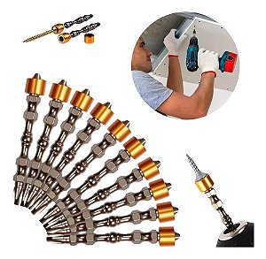 Kit C/ 10 Bits Magnético Ponteira Philips Parafusadeira Ph2