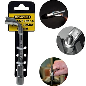 Chave Biela Tipo L De 10mm Vazada Com Furo Passante