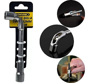 Chave Biela Tipo L De 13mm Vazada Com Furo Passante