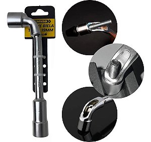 Chave Biela Tipo L De 19mm Vazada Com Furo Passante
